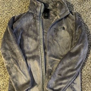 The North Face fuzzy grey sweater